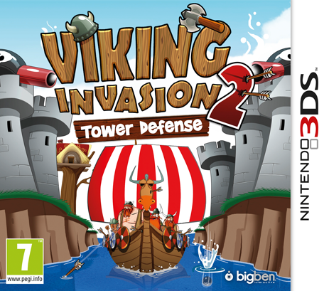 Front Cover for Viking Invasion 2: Tower Defense (Nintendo 3DS) (download release)