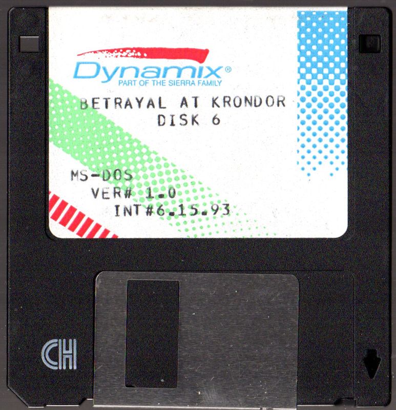 Media for Betrayal at Krondor (DOS) (3.5" Disk version): Disk 6