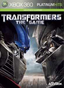 Front Cover for Transformers: The Game (Xbox 360) (Games on Demand Platinum Hits release)