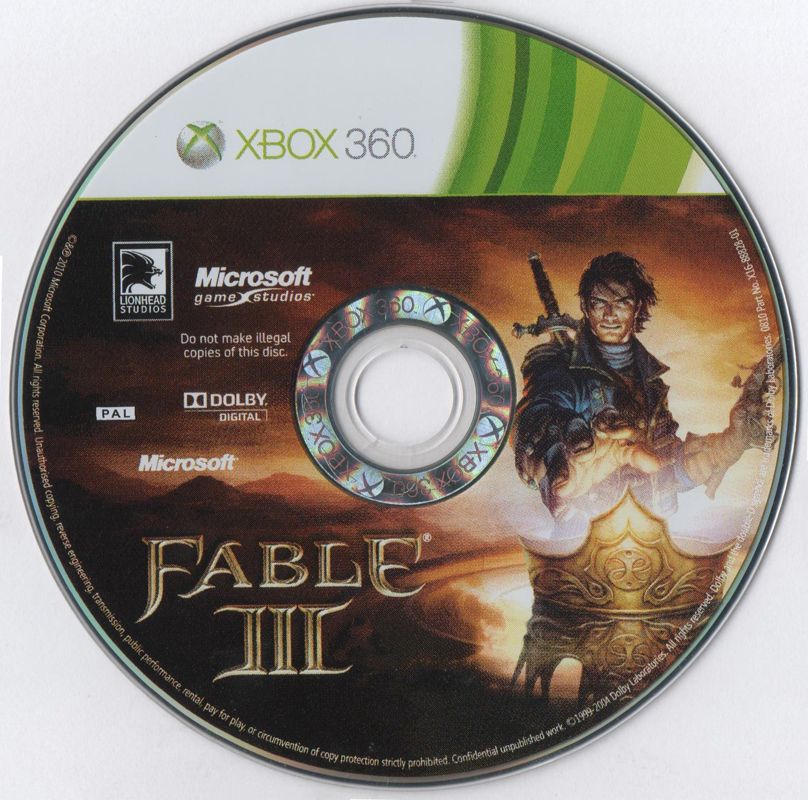 Fable III cover or packaging material - MobyGames