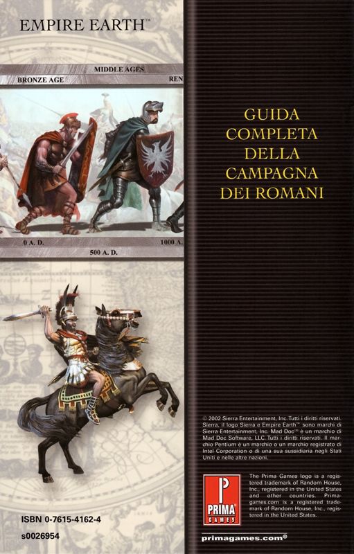 Extras for Empire Earth: The Art of Conquest (Windows): Prima Guide - Back