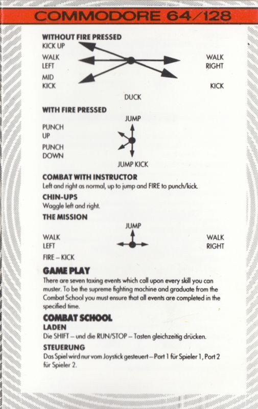Inside Cover for Boot Camp (Commodore 64) (budget re-release)