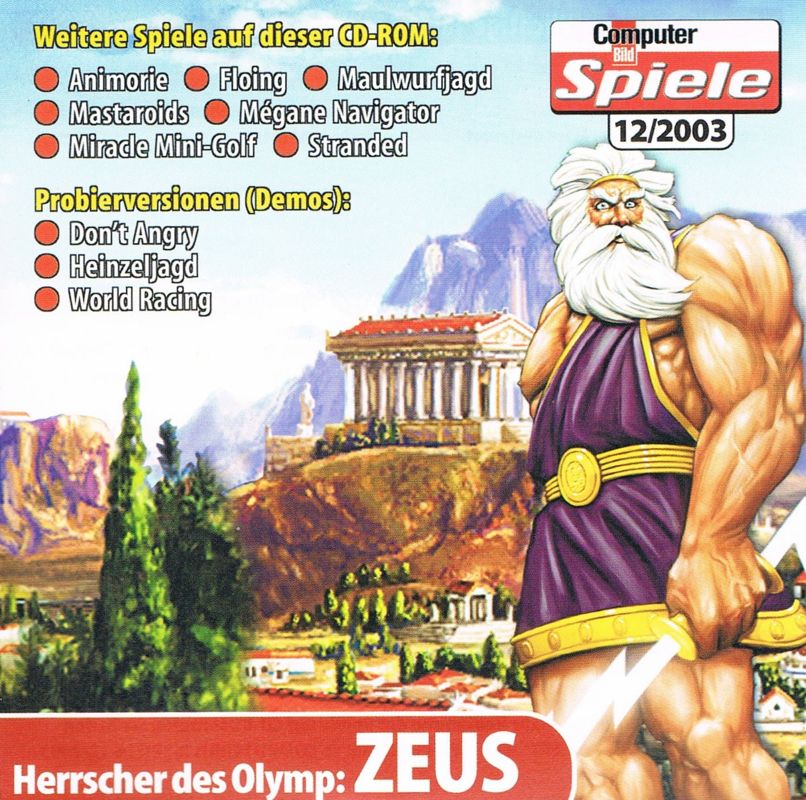 Front Cover for Zeus: Master of Olympus (Windows) (Computer Bild Spiele 12/2003 covermount)