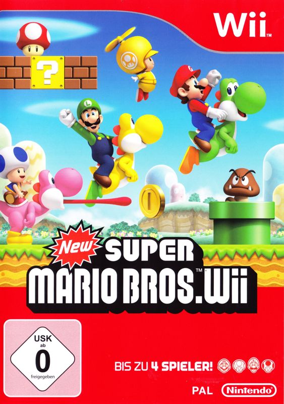 Front Cover for New Super Mario Bros. Wii (Wii) (Re-release)