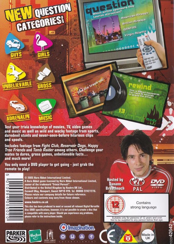 Back Cover for Trivial Pursuit: Let Loose (DVD Player)