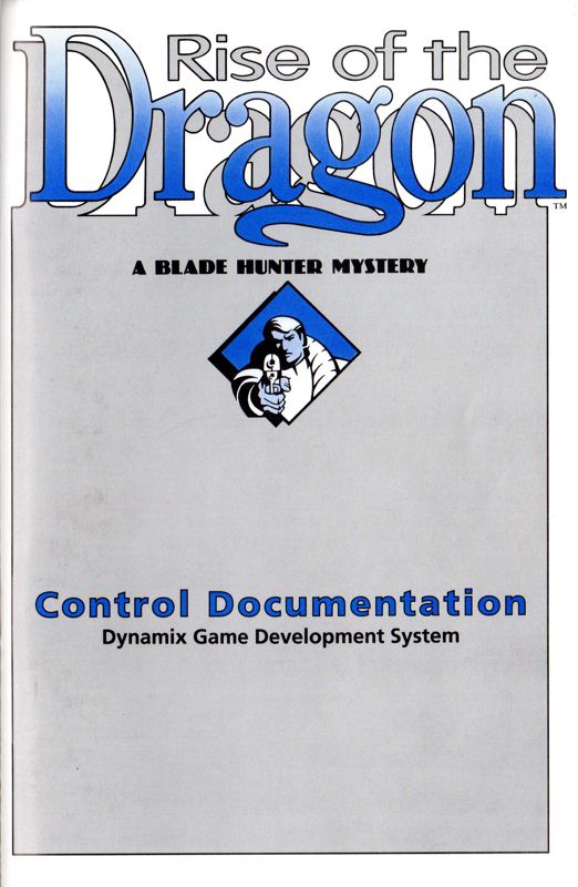 Manual for Rise of the Dragon (DOS) (5.25" Disk release (256 Colors version))