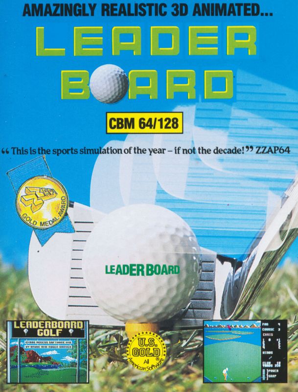 Front Cover for Leader Board (Commodore 64)