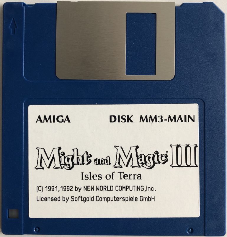 Media for Might and Magic III: Isles of Terra (Amiga): Disk 1/6