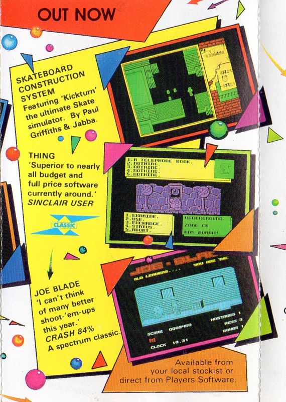 Inside Cover for Powerplay: The Game of the Gods (ZX Spectrum) (Players budget release): Right