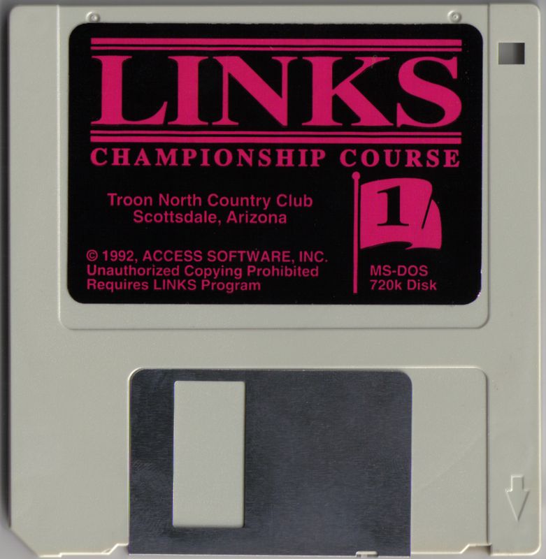 Media for Links: Championship Course - Troon North (DOS) (3.5" Floppy Disk release): Disk 1