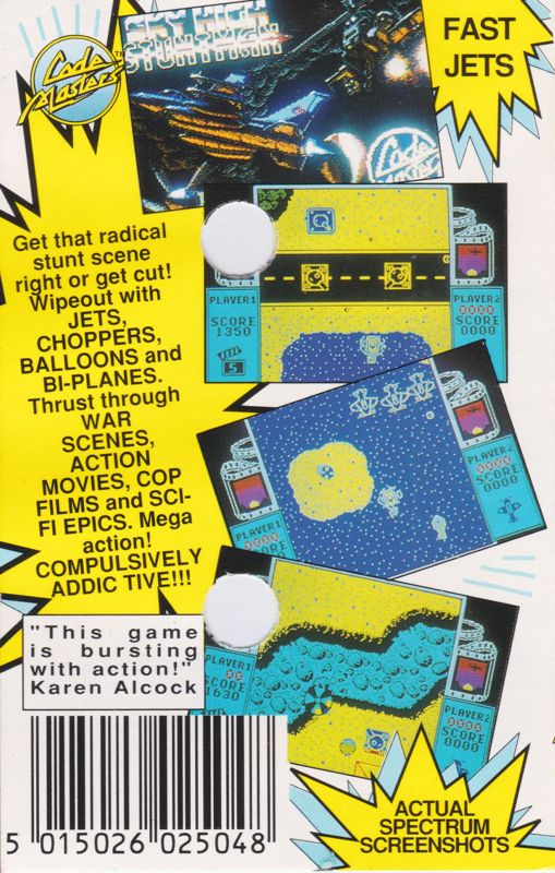Back Cover for Sky High Stuntman (ZX Spectrum)