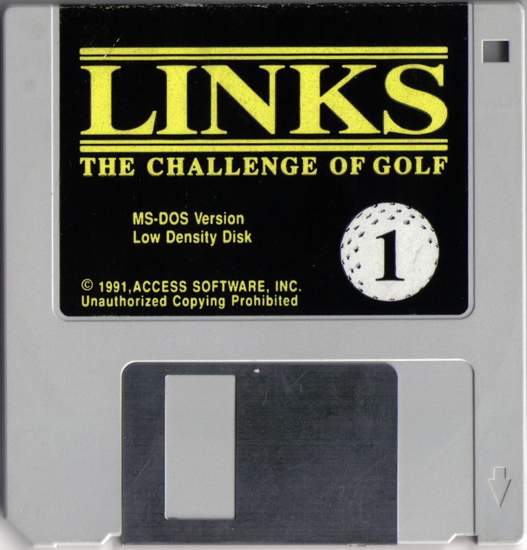 Media for Links: The Challenge of Golf (DOS) (3.5" Floppy Disk release): Disk 1
