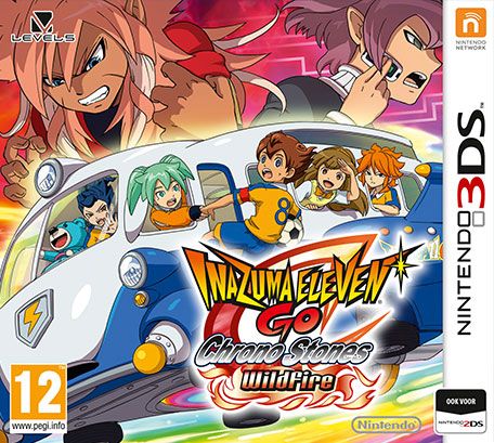 Front Cover for Inazuma Eleven Go: Chrono Stones - Wildfire (Nintendo 3DS) (download release)