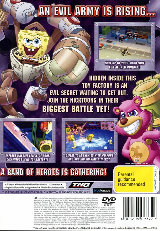 Nicktoons: Attack of the Toybots cover or packaging material - MobyGames