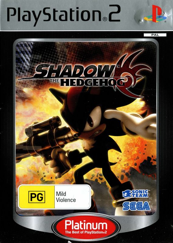 Front Cover for Shadow the Hedgehog (PlayStation 2) (Platinum release)