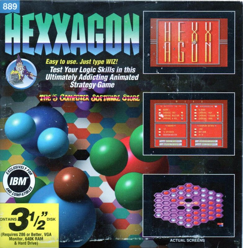 Front Cover for Hexxagon (DOS) (The 5$ Computer Software 3.5" shareware release)