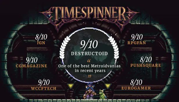 Front Cover for Timespinner (Linux and Macintosh and Windows) (Humble Store release): 2020 version