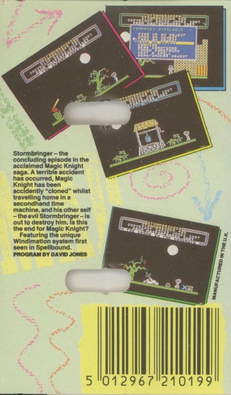 Back Cover for Stormbringer (ZX Spectrum) (128K version)