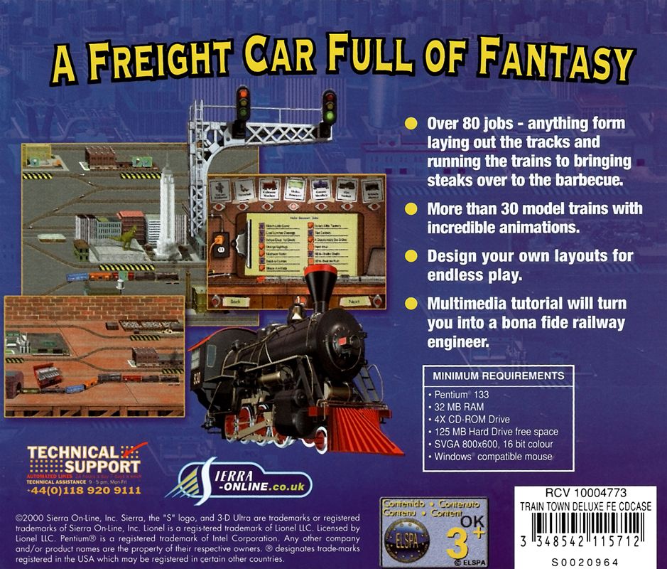 Other for 3-D Ultra Lionel Train Town Deluxe (Windows): Jewel Case - Back
