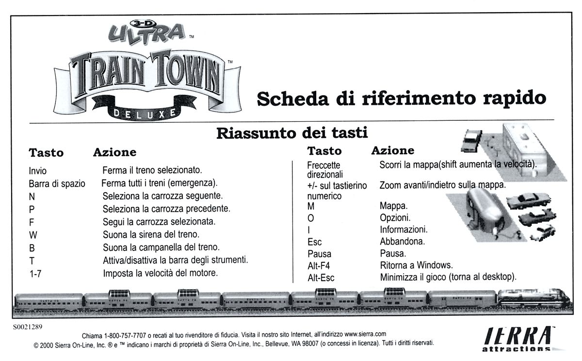 Reference Card for 3-D Ultra Lionel Train Town Deluxe (Windows): Front