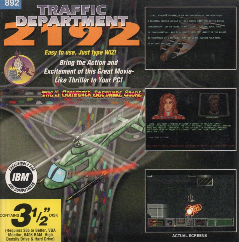 Front Cover for Traffic Department 2192 (DOS) (The 5$ Computer Software 3.5" shareware release)
