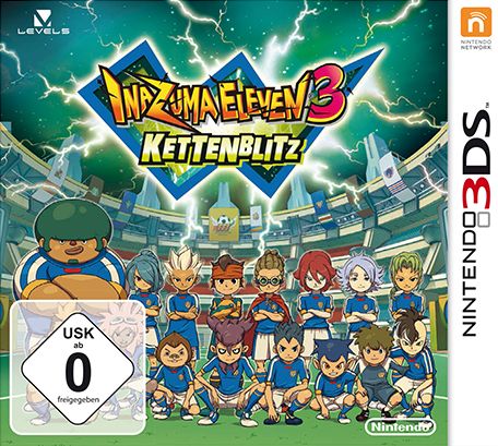 Front Cover for Inazuma Eleven 3: Lightning Bolt (Nintendo 3DS) (download release)