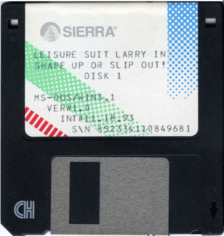 Media for Leisure Suit Larry 6: Shape Up or Slip Out! (DOS): Disk 1