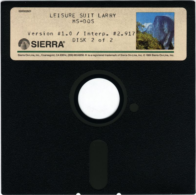 Media for Leisure Suit Larry in the Land of the Lounge Lizards (DOS) (Dual-media release): 5.25" Disk 2