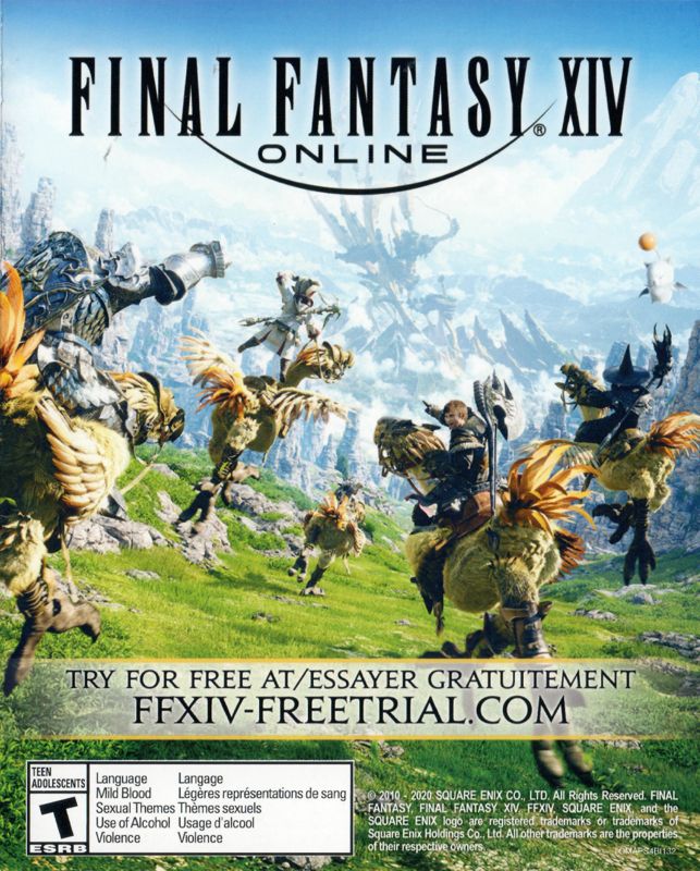 Advertisement for Trials of Mana (PlayStation 4): Final Fantasy XIV Online