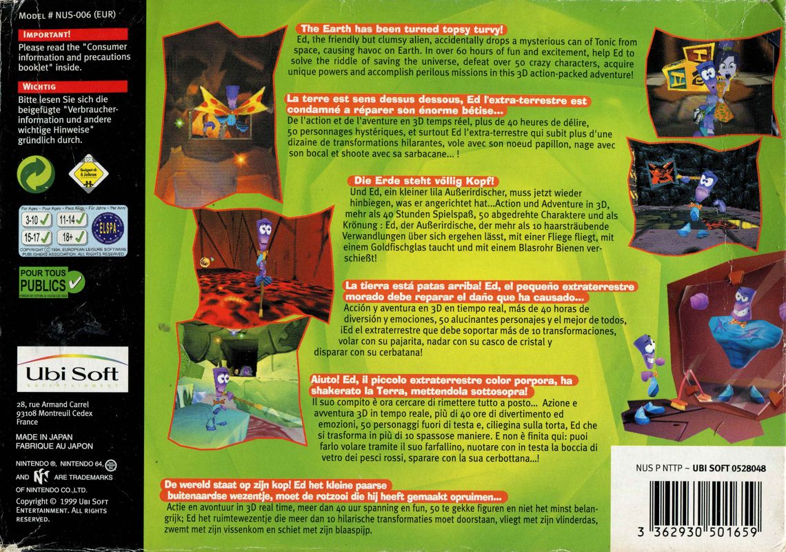 Jeu Tonic Trouble Version Originale Pour Game Boy Color (EUR) - Cartouche Seule, état Correct Et Fonctionnelle