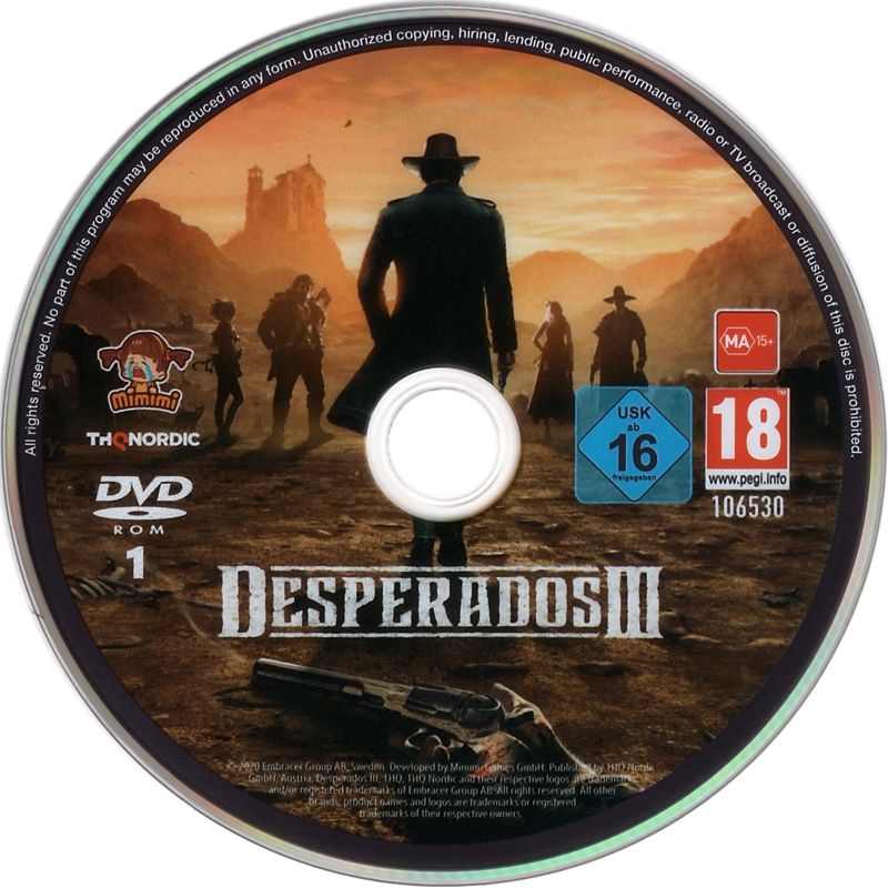Media for Desperados III (Windows): Disc 1