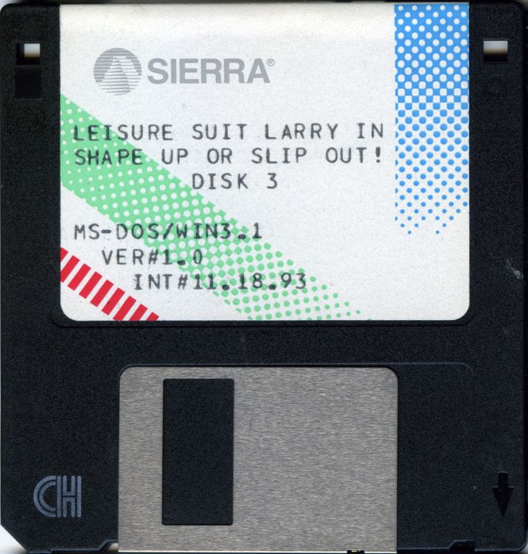 Media for Leisure Suit Larry 6: Shape Up or Slip Out! (DOS): Disk 3