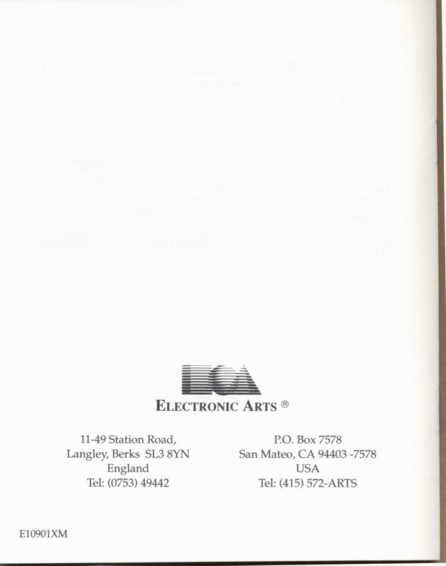 Manual for High Energy 2 (Atari ST): Back