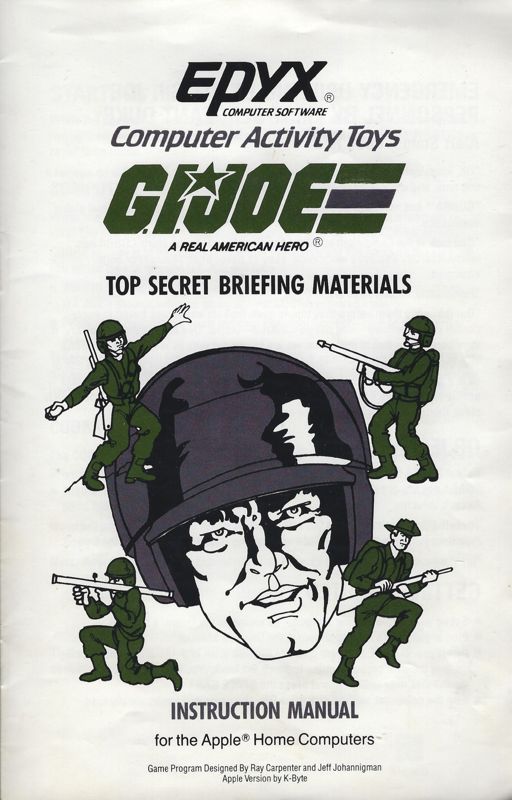 Manual for G.I. Joe: A Real American Hero (Apple II): Front