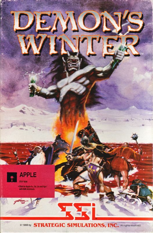 Front Cover for Demon's Winter (Apple II)
