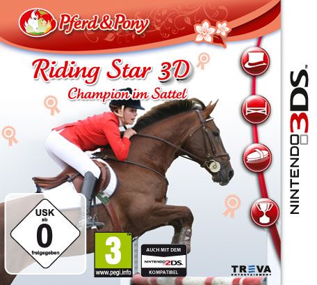 Front Cover for Riding Star 3D (Nintendo 3DS) (download release)