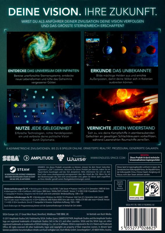 Back Cover for Endless Space_2 (Windows)