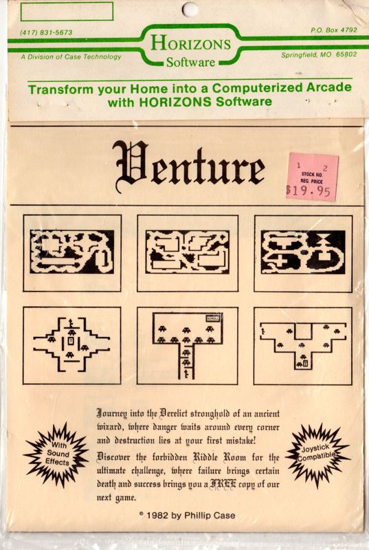 Front Cover for Venture (TRS-80): game in plastic bag
