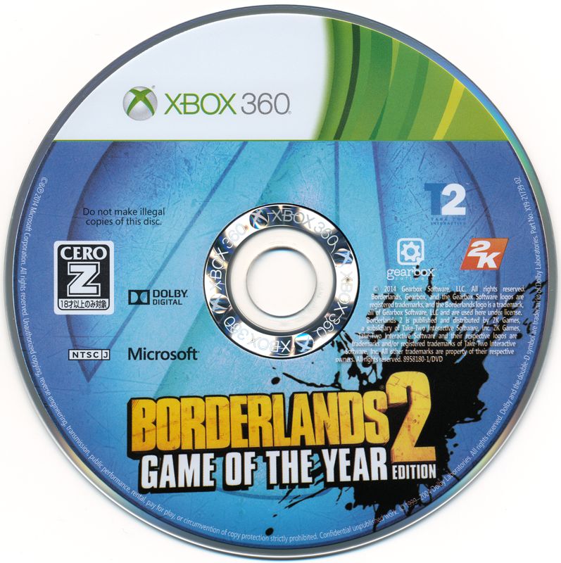 Media for Borderlands 2: Game of the Year Edition (Xbox 360): Disc 1