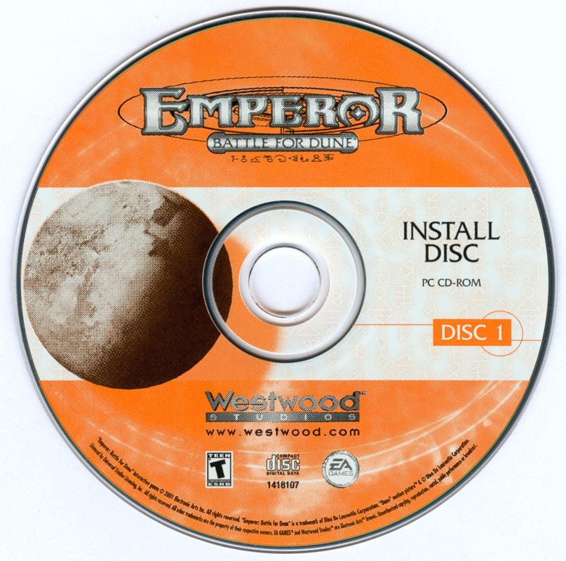 Media for Emperor: Battle for Dune (Windows): Disc 1 - Install