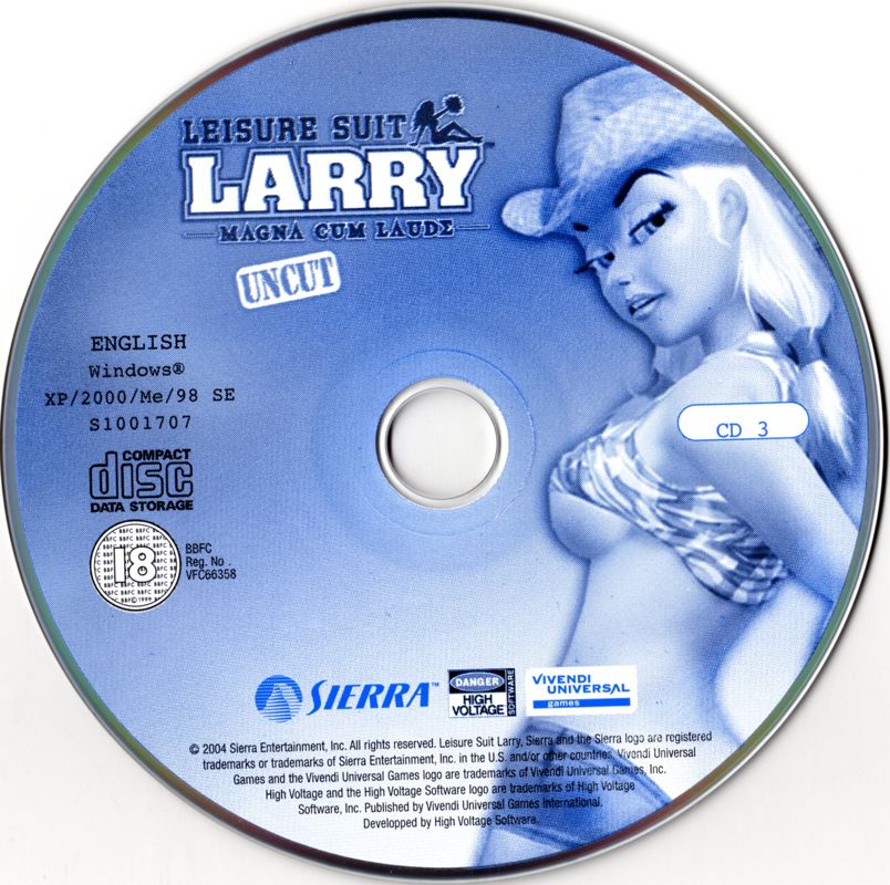 Media for Leisure Suit Larry: Magna Cum Laude (Uncut and Uncensored!) (Windows): Disc 3