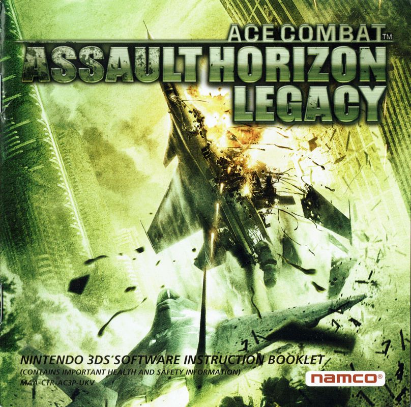 Manual for Ace Combat: Assault Horizon - Legacy (Nintendo 3DS): Front