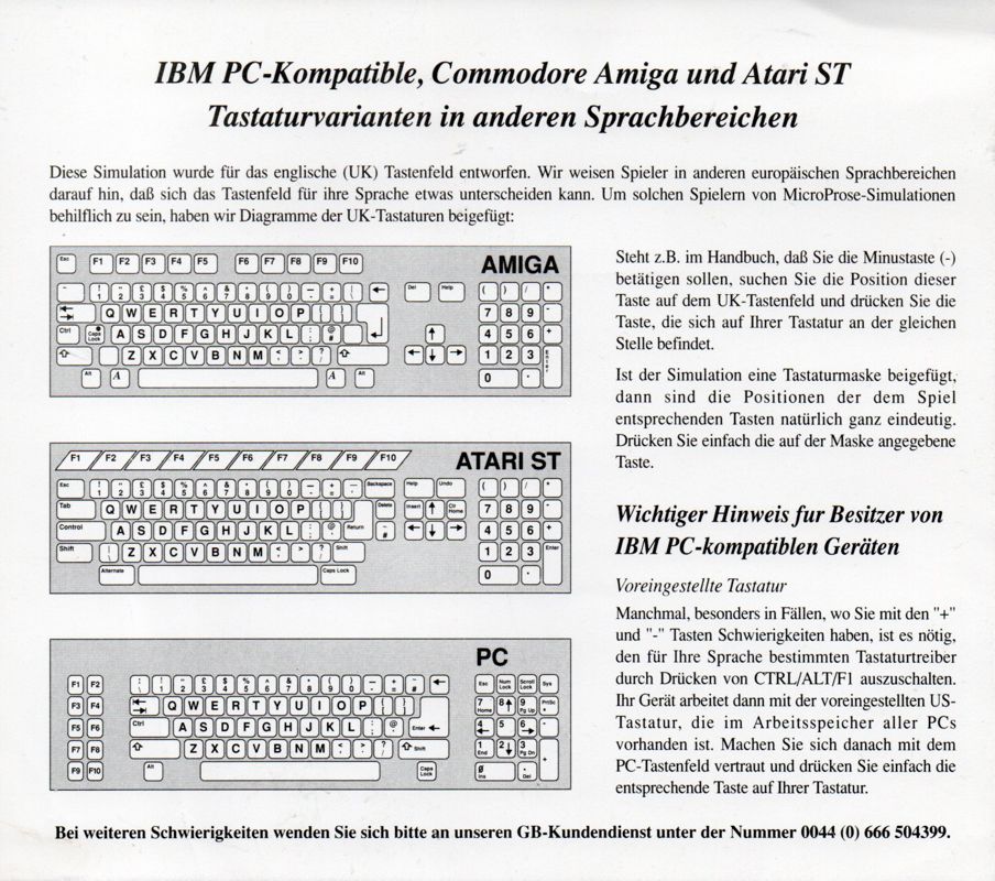 Reference Card for Sid Meier's Colonization (DOS): Keyboard Layout