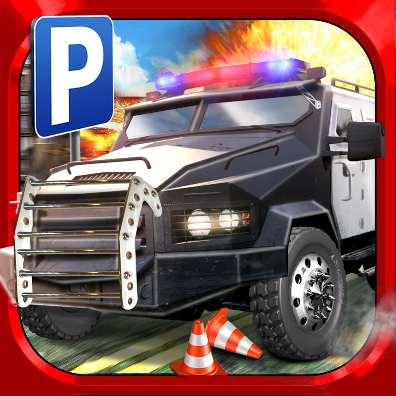 Front Cover for 3D Police Parking Simulator (iPad and iPhone)