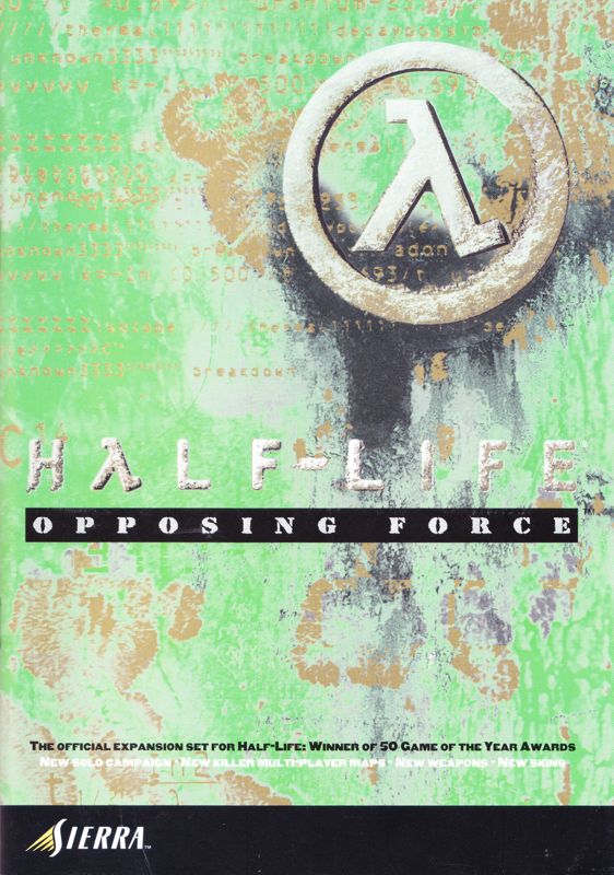 Manual for Half-Life: Opposing Force (Windows) (US version): Front
