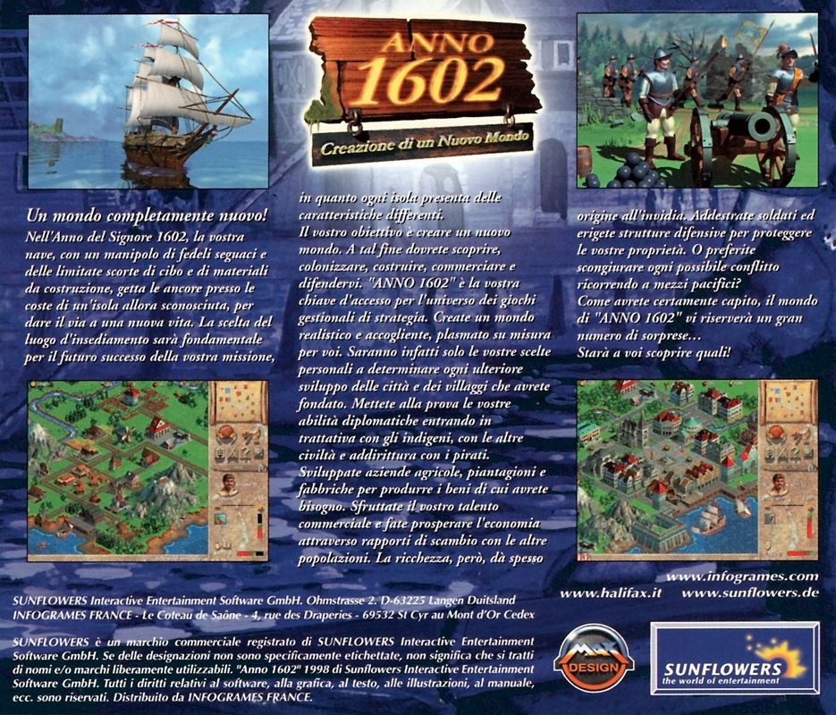 Other for Anno 1602: Creation of a New World (Windows): Jewel Case - Back