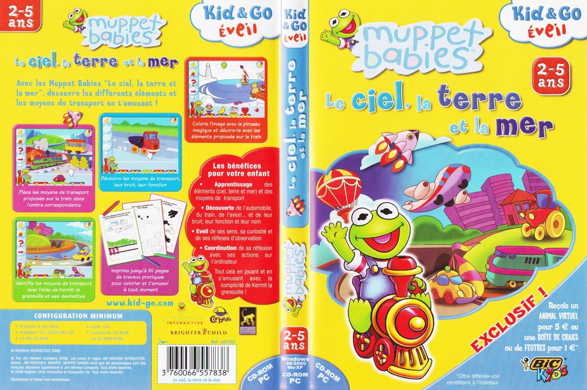 Full Cover for Jim Henson's Muppet Babies: Air, Land, & Sea (Windows) (Brand association with BIC Kids)