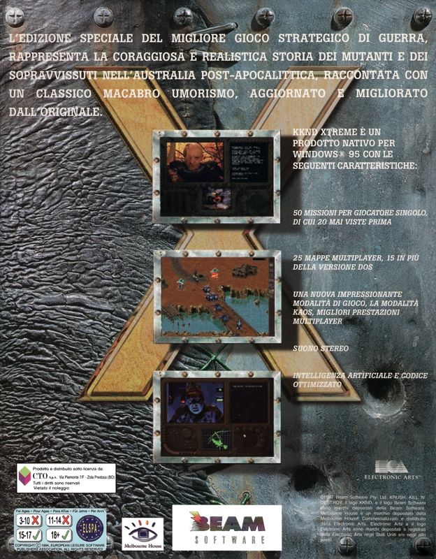 Back Cover for KKND: Krush Kill 'N Destroy Xtreme (Windows)