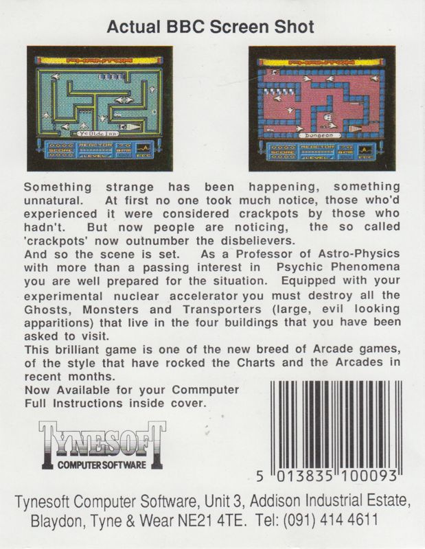 Back Cover for Phantom (BBC Micro and Electron)