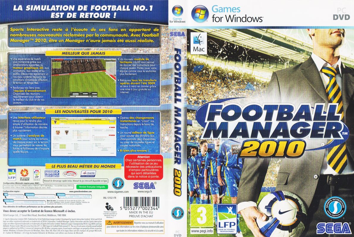 Full Cover for Football Manager 2010 (Macintosh and Windows)